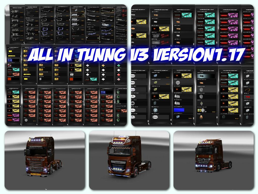 All in Tuning v3 1.17  Euro truck simulator 2 mods  ets2mods.lt