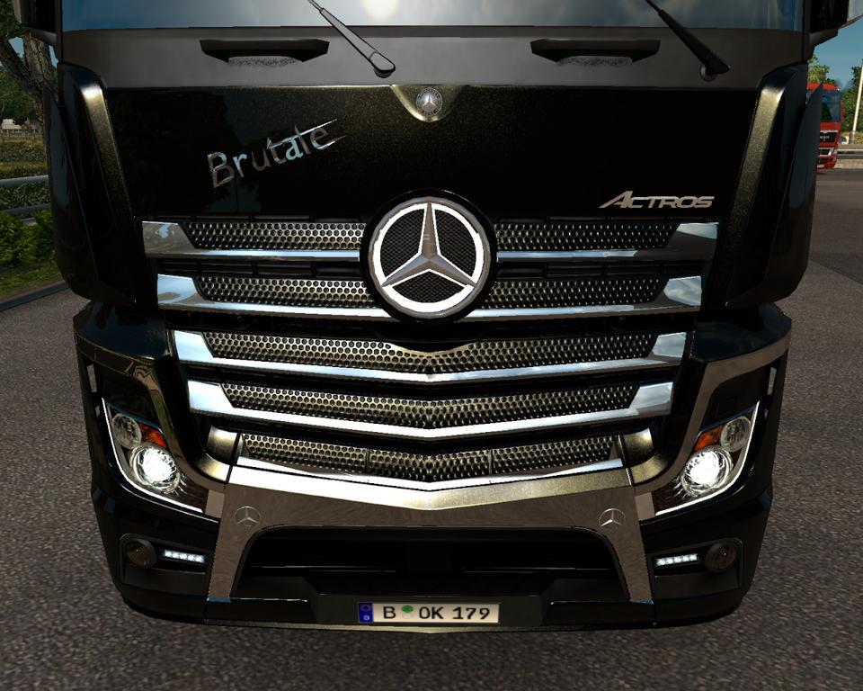 Chrome Kit Brutale For Mercedes Actros Mp4 V2 Ets2 Mods