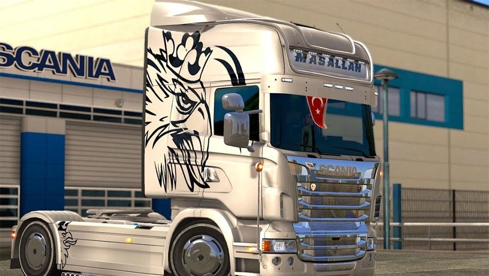 SCANIA RJL TURKISH SKIN V1 ETS2 mods Euro truck simulator 2 mods