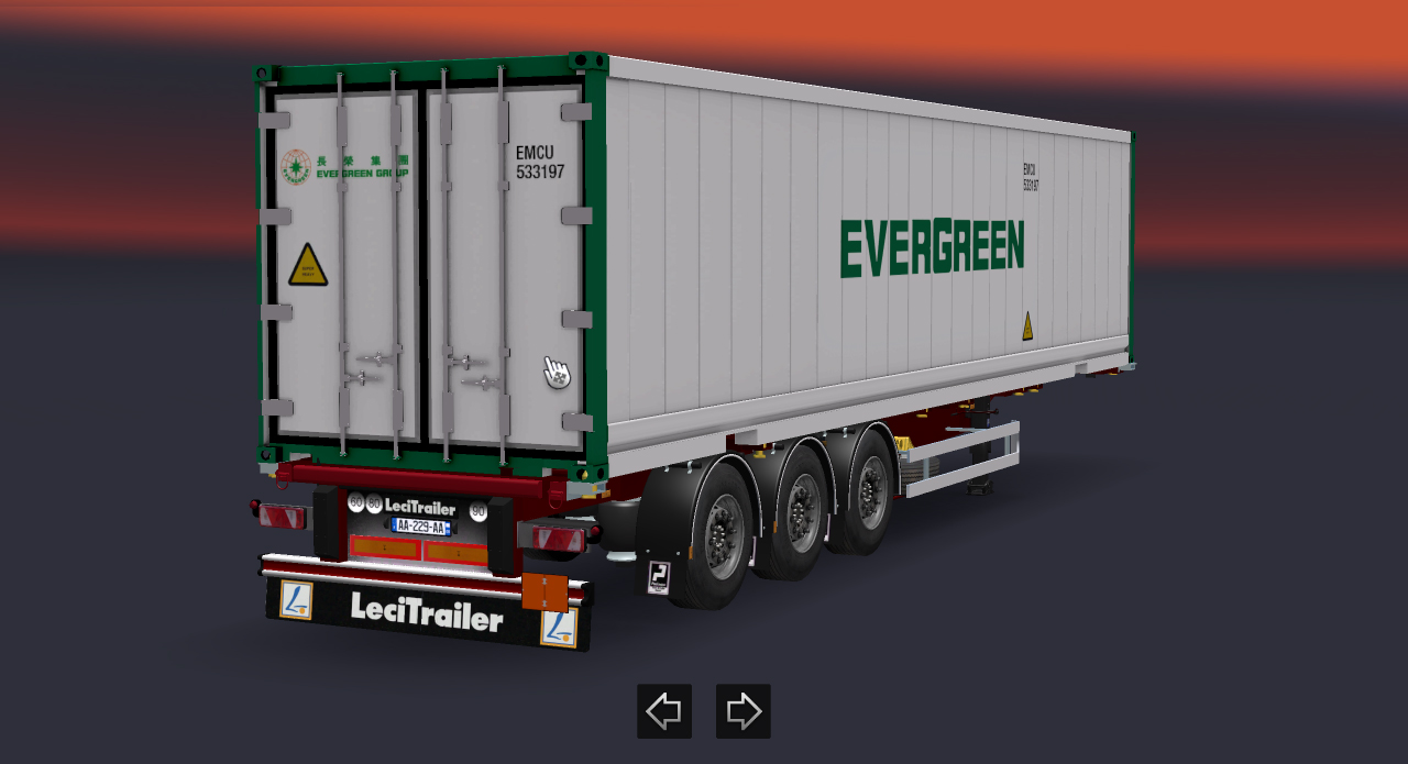 Lecitrailer Container ETS2 mods Euro truck simulator 2 mods