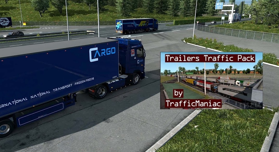 Traffic trailer. Russian Traffic Pack by Jazzycat для Euro Truck Simulator 2. Russian Traffic Pack.