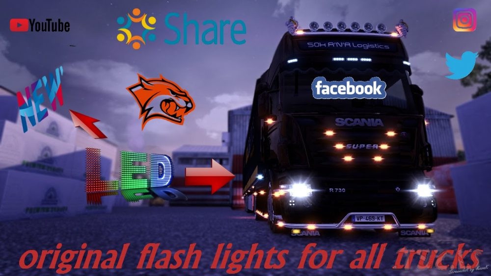 Arashigaoka Hemmelighed bred Advanced Flash Lights for all Trucks - ETS2 mods | Euro truck simulator 2  mods - ETS2MODS.LT
