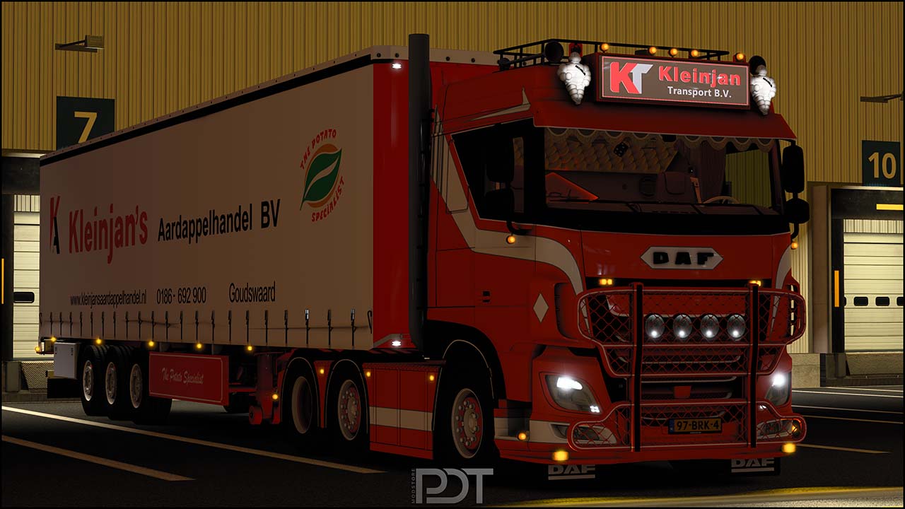 Daf XF106 530 + Trailer Kleinjan Transport v1.0 1.49 - ETS2 mods | Euro ...