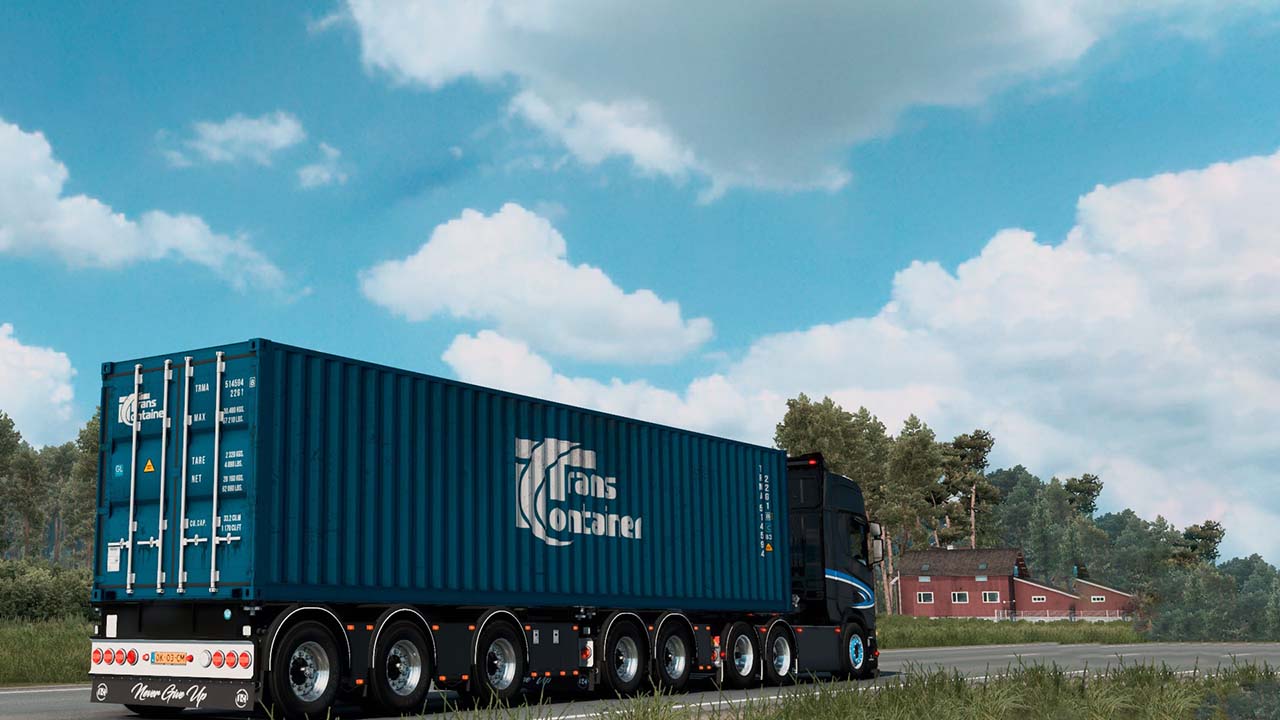 Euro trailer. Прицеп d-Tec етс 2. ETS 2 контейнеровоз. Broshuis 2 connect. Прицеп контейнеровоз для етс 2.