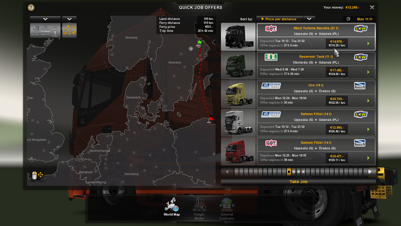 EXP x7 and money x7 / more experience ETS2 mods Euro truck
