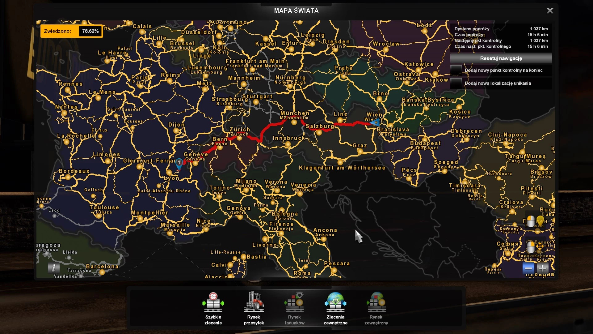 Euro Truck Simulator 2 World Map