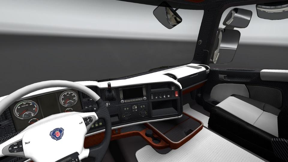 Scania Black White Interior With Carbon Ets2 Mods Euro