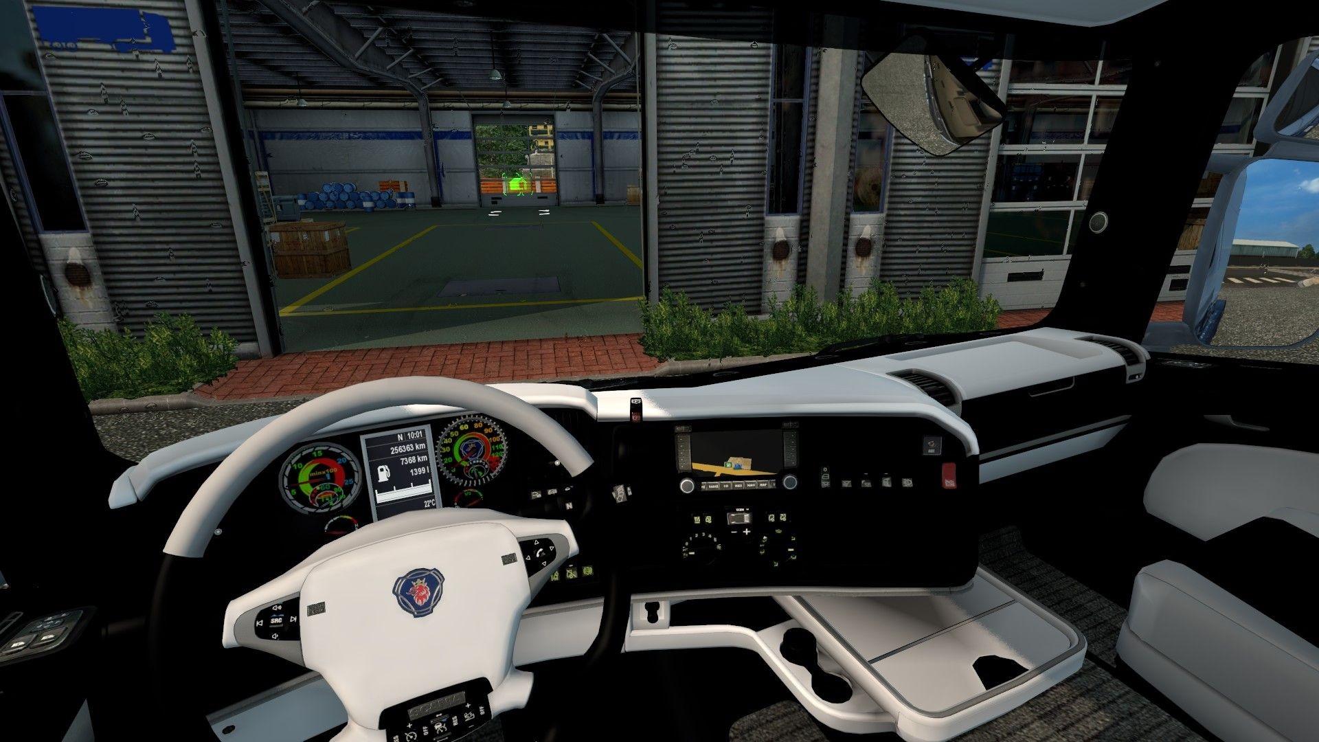 Black And White Interior For Scania R Ets2 Mods Euro