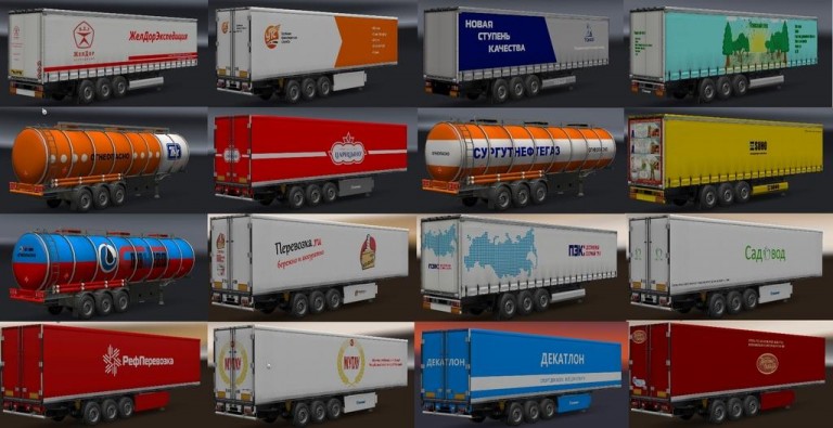 BIG RUSSIAN TRAILERS PACK - ETS2 mods | Euro truck simulator 2 mods ...