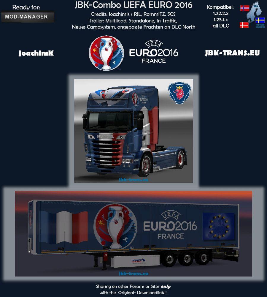 Jbk Combo Uefa Euro 2016 V1 Ets2 Mods Euro Truck Simulator 2 Mods Ets2mods Lt