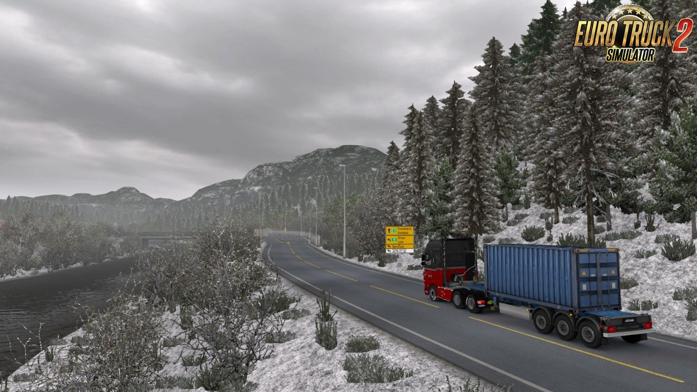 Зимний мод для етс 2 1.48 5. Етс 2 зима. Euro Truck Simulator зима. Евро трак 1 22 зима. Снег для ETS 2.