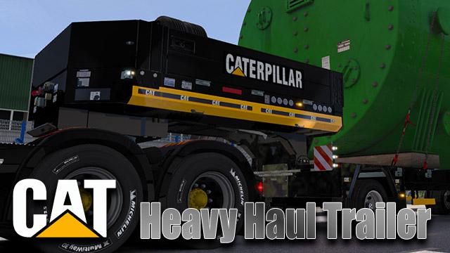 CAT HEAVY HAUL DLC TRAILER SKIN V1.0 | ETS2 mods | Euro truck simulator