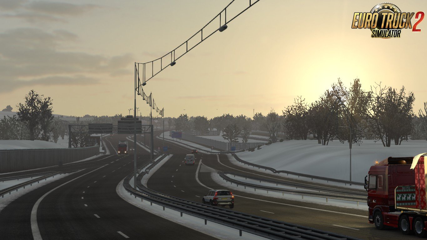 Зимний аддон для Realistic Graphics Mod v0.9.3.1 для Euro Truck Simulator 2 (v1.