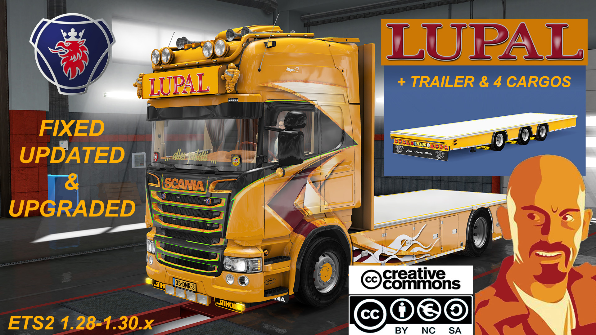 SCANIA LUPAL (RECOVERED) 1.30.x ETS2 mods Euro truck simulator 2