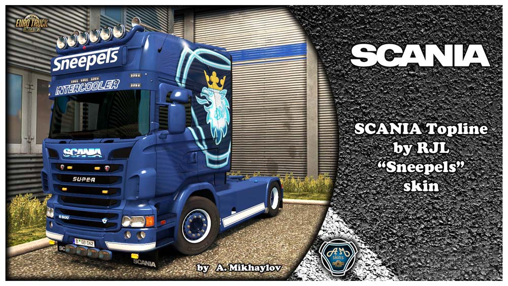 Scania Sneepels Kit Skin Lightbox Wheels For Rjl Ets Mods Euro Truck Simulator