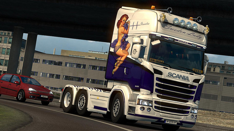 Scania RJL Sweden Lady skin ETS2 mods Euro truck