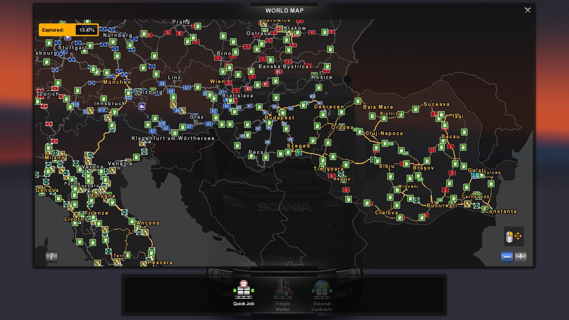 euro truck simulator 2 romania map