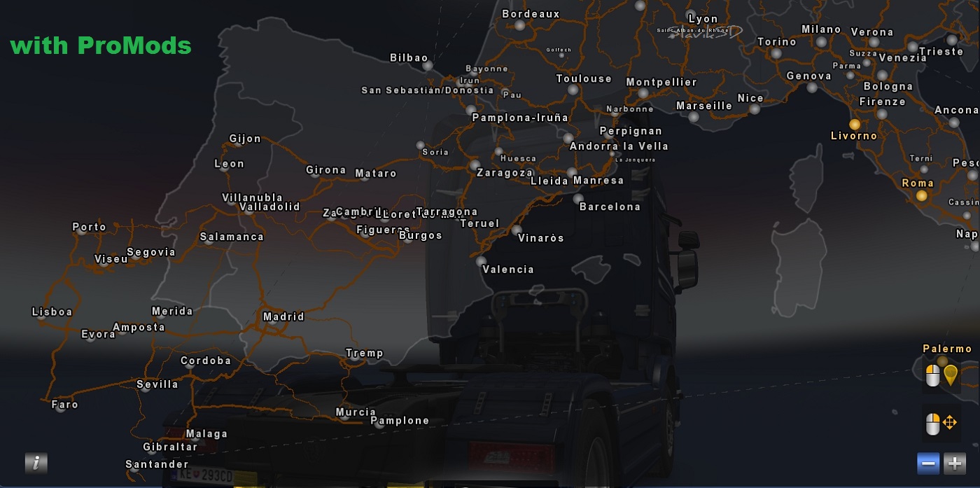 euro truck simulator 2 map without dlc