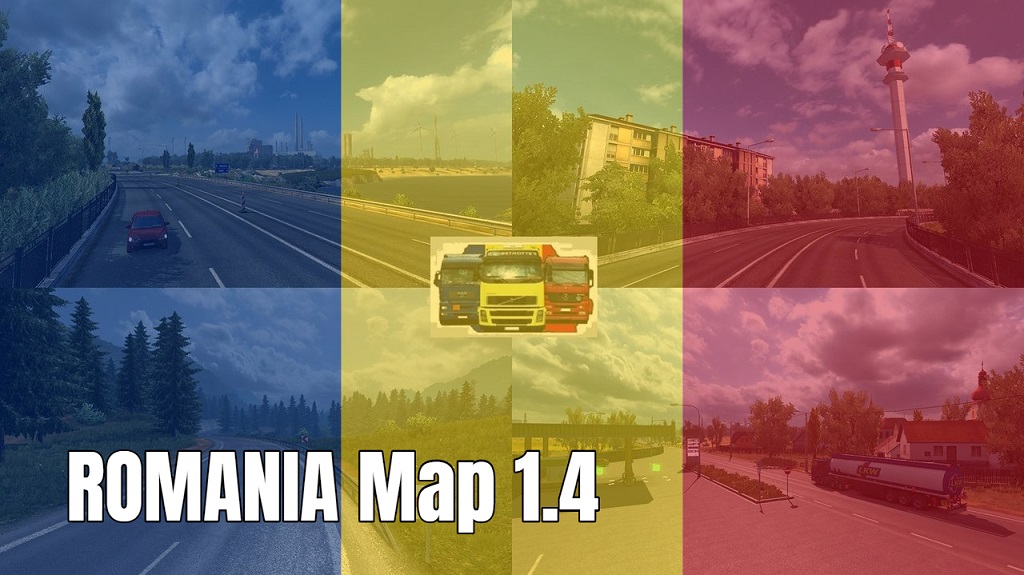 ROMANIA Map 1 4 ETS2 Mods Euro Truck Simulator 2 Mods ETS2MODS LT   Romania DZ4 