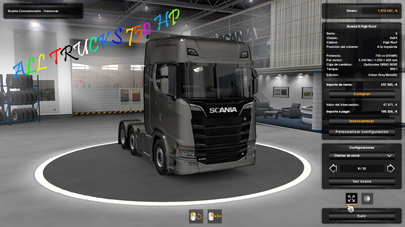 All Trucks 750 Hp (multiplayer) 1.33 X - Ets2 Mods 