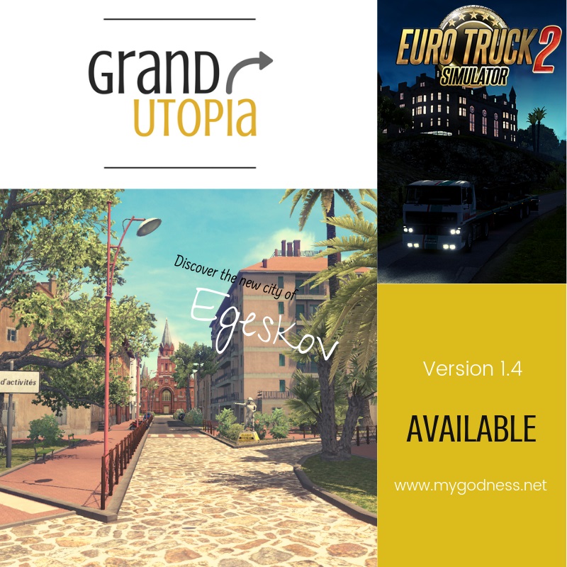 Map Grand Utopia v1.4 1.34.x ETS2 mods Euro truck simulator 2 mods