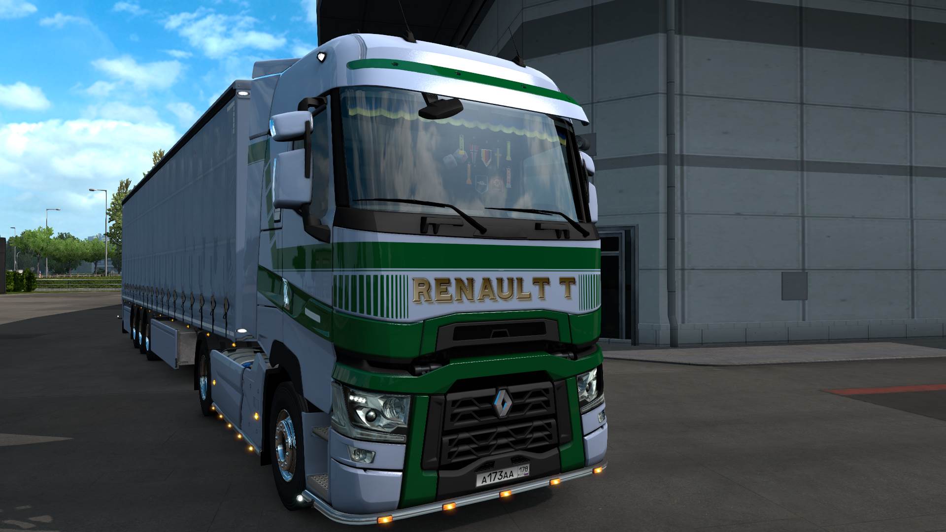 Renault T Green lines skin ETS2 mods Euro truck simulator 2 mods