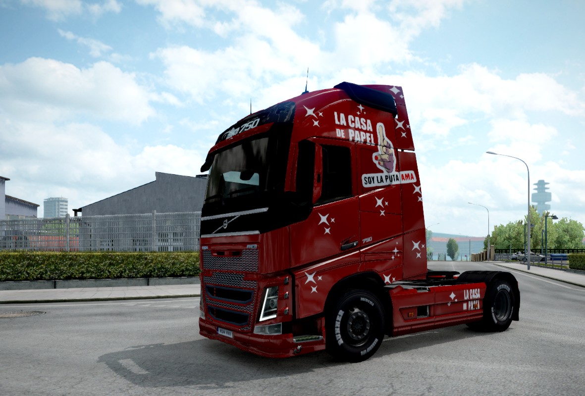 la casa de papel skin volvo (HMZMods) 1.39//1.40//1.41 - ETS2 mods ...