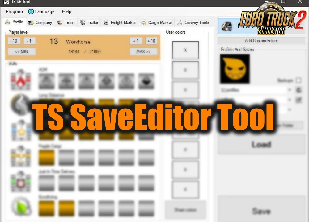 Saveeditor tool. TS se Tool. TS SAVEEDITOR Tool для Euro Truck Simulator 2. Мод TS SAVEEDITOR Tool v0.1.4 для Euro Truck Simulator 2. TS SAVEEDITOR Tool 0.3.9.1 [Alpha] ошибка.