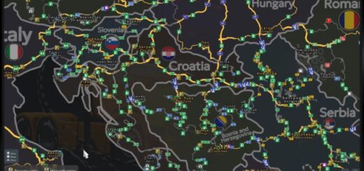Dark ETS 2 Background Map