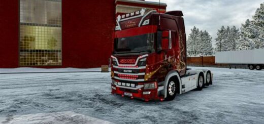SKIN MERRY CHRISTMAS SCANIA NTG R HIGHROOF
