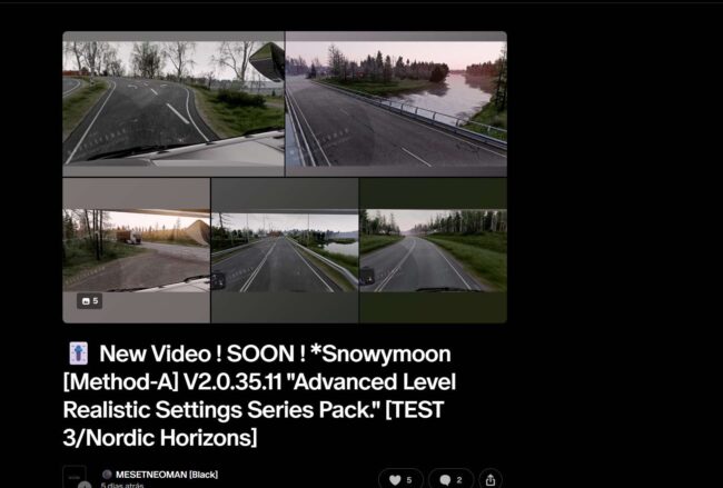 Snowymoon [Method-A] V2-Late 🍂 Early ❄️ "Advanced Level Realistic Settings Series Pack" ETS2/1.57.