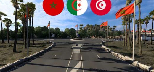 Africa Map – Morocco, Algeria & Tunisia v1.57