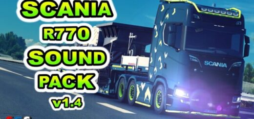 Jan Volmer Scania R770 V8 Open Pipe Sound Pack v1.4 1.57