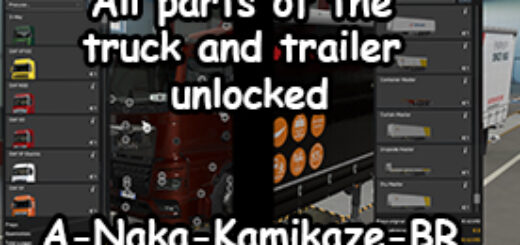All parts of the truck and trailer unlocked (A-Naka)