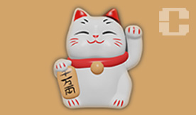 Lucky Cat Maneki Neko by Crimvex Studio
