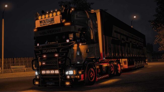 Scania V8K Wolverine R520 + Trailer v1.57