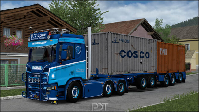 Scania R650 + Trailer "P.Visser" v4.0