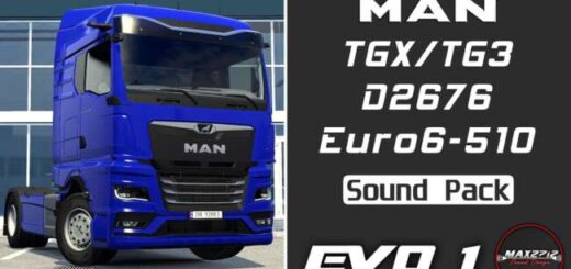 2022 MAN TGX (TG3) 510 D2676 Sound Pack v1.3 1.58