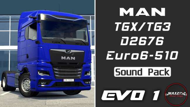 2022 MAN TGX (TG3) 510 D2676 Sound Pack v1.3 1.58
