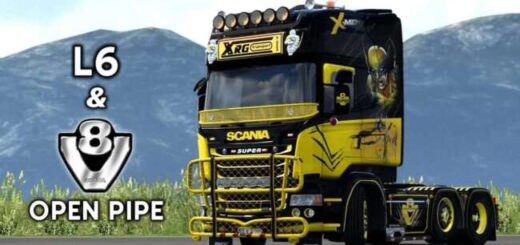 Scania L6 & V8 Open pipe with FKM System v9.0