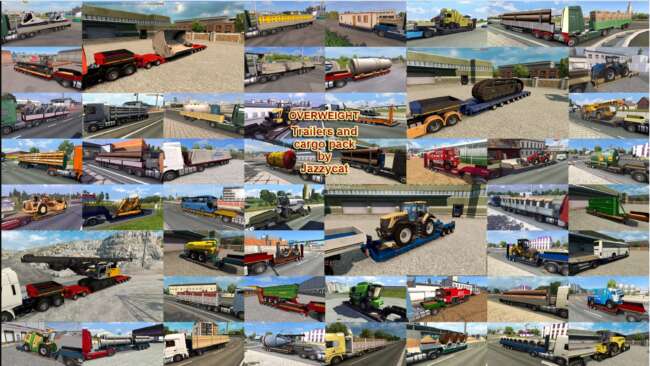 Overweight Trailers and Cargo Pack by Jazzycat v11.10.1