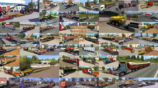 Overweight Trailers and Cargo Pack by Jazzycat v11.10.1
