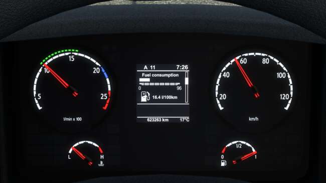 Scania Old Panel Realistic Dashboard Computer v1.58