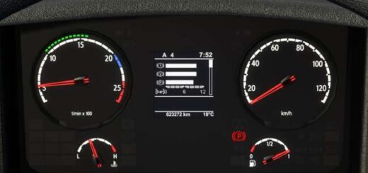 Scania Old Panel Realistic Dashboard Computer v1.58