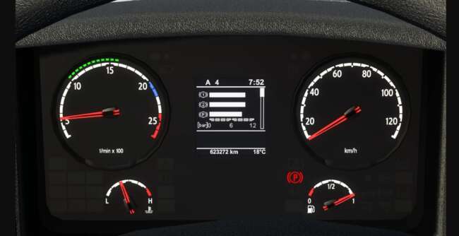 Scania Old Panel Realistic Dashboard Computer v1.58