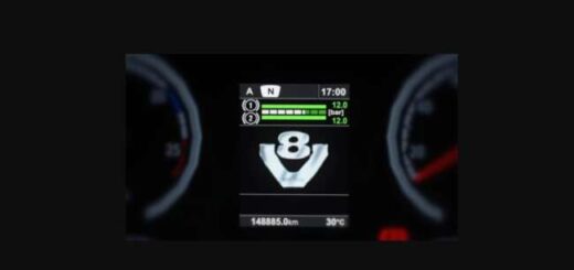 V8 Screen for Scania Old Exclusive Panel Realistic Dashboard Computer v1.58