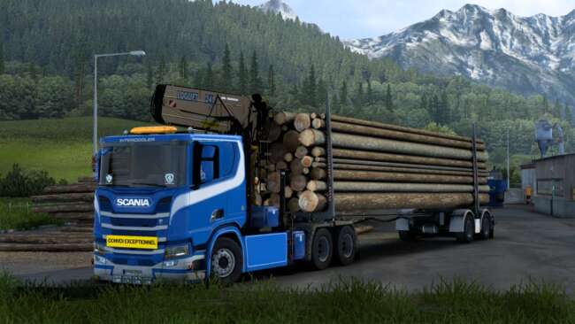 SCANIA NG LOG LIFTER + TRAILER AND MUCH MORE