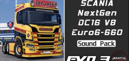 Scania NextGen 660 DC16 V8 2022 Sound Pack v1.2