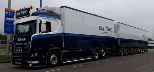 Scania V8 Open pipe with FKM Garage exhaust system v5.0