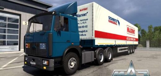 MAZ 6422 (1981) + Trailer v2.1 (1.58)